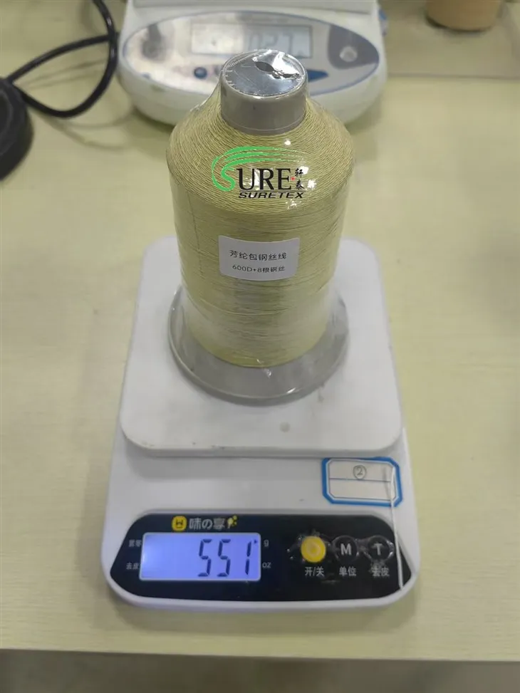 Aramid Filament Covered Steel Wire Sewing Thread